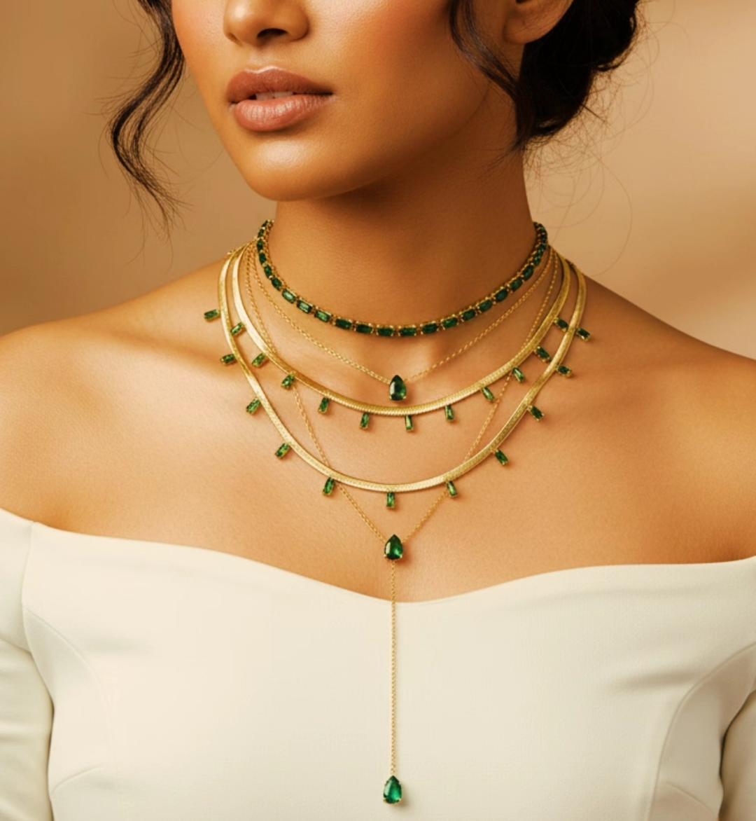 Amira Emerald Stone Necklace