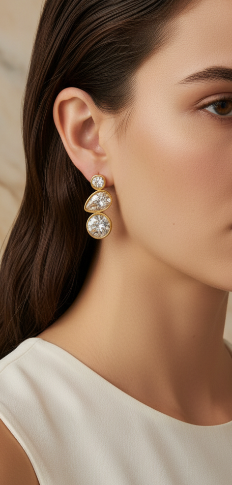 Zoya Zirconia Stone Earrings