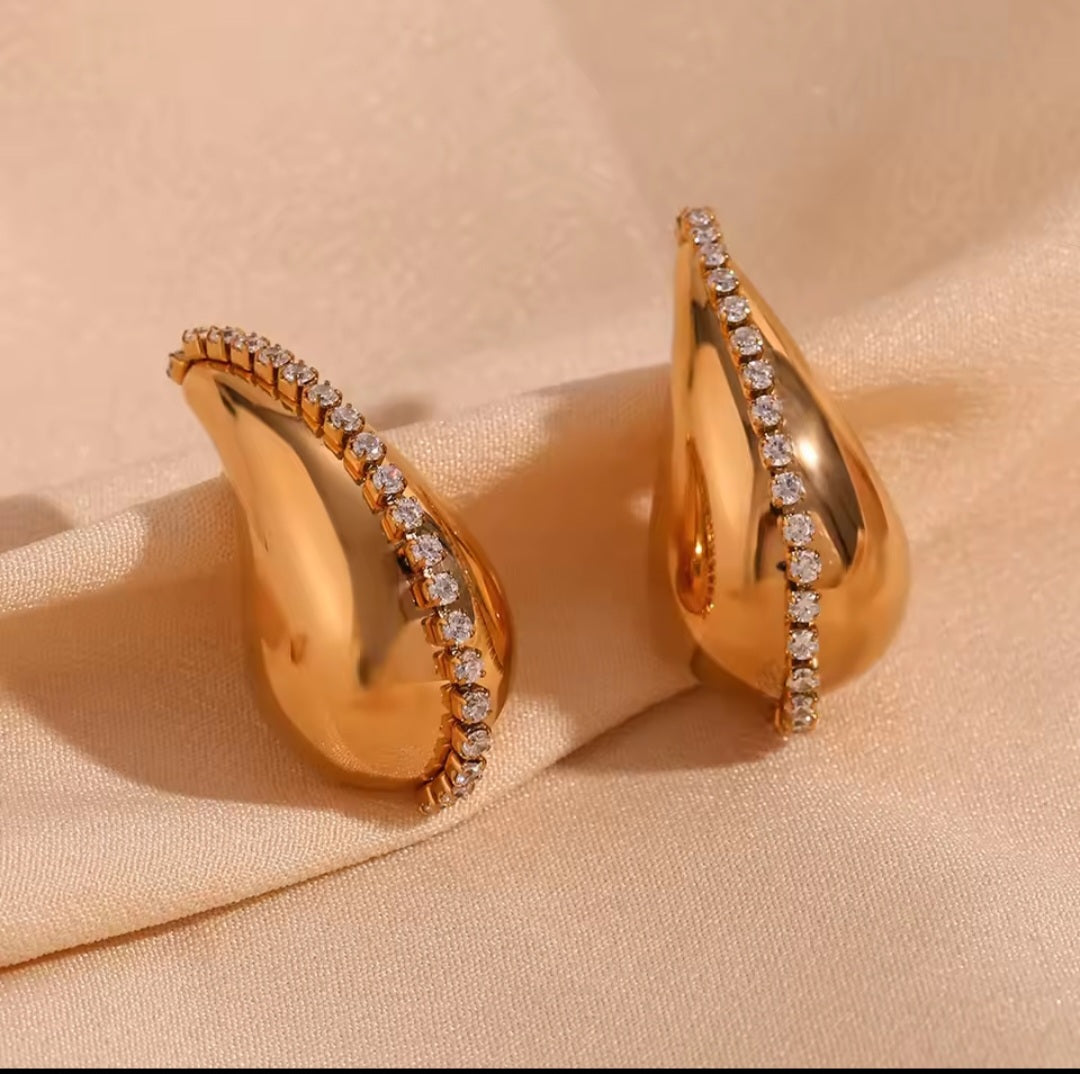 Midas Zircon Curve Earrings
