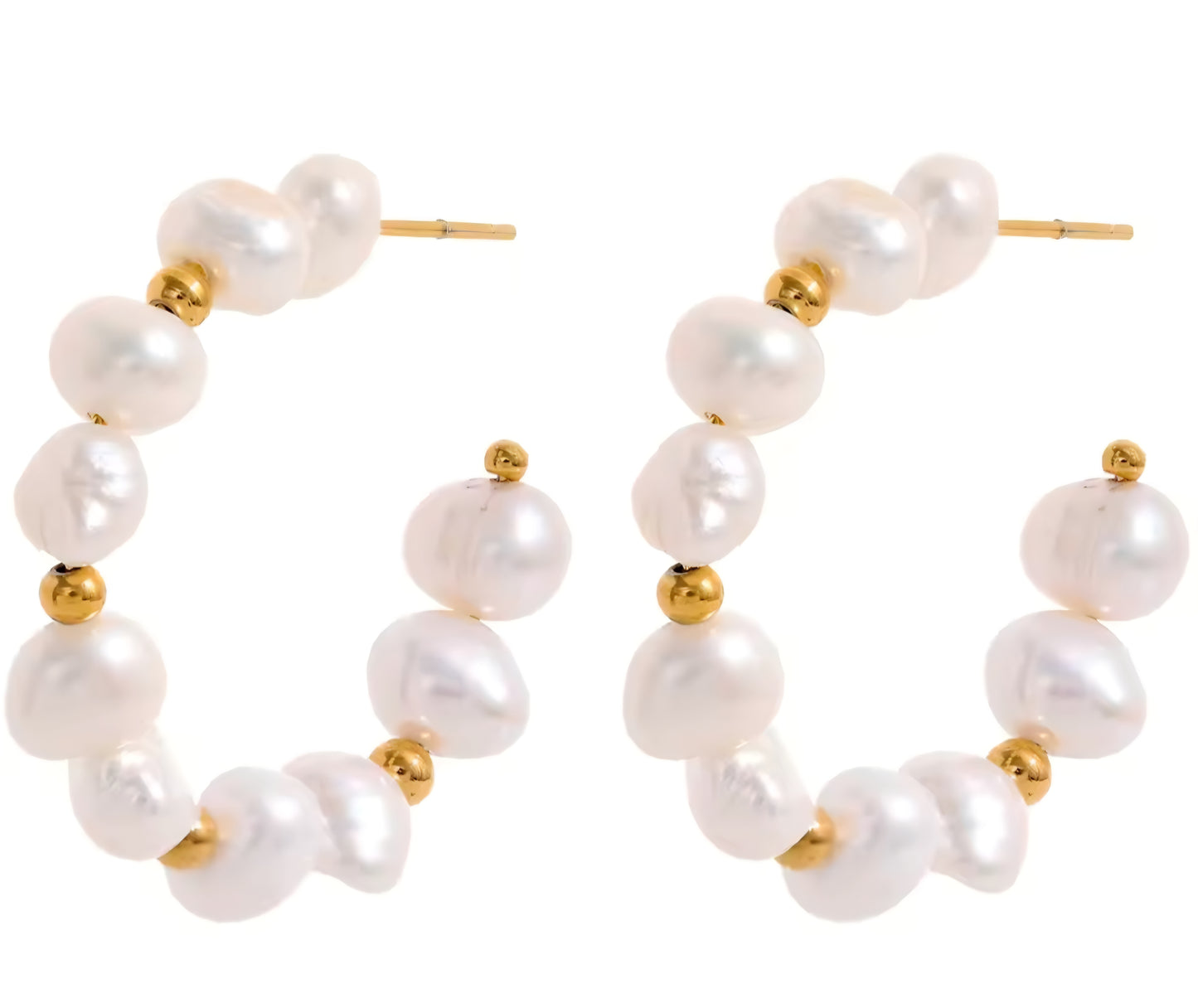 Ocean Pearl Hoops