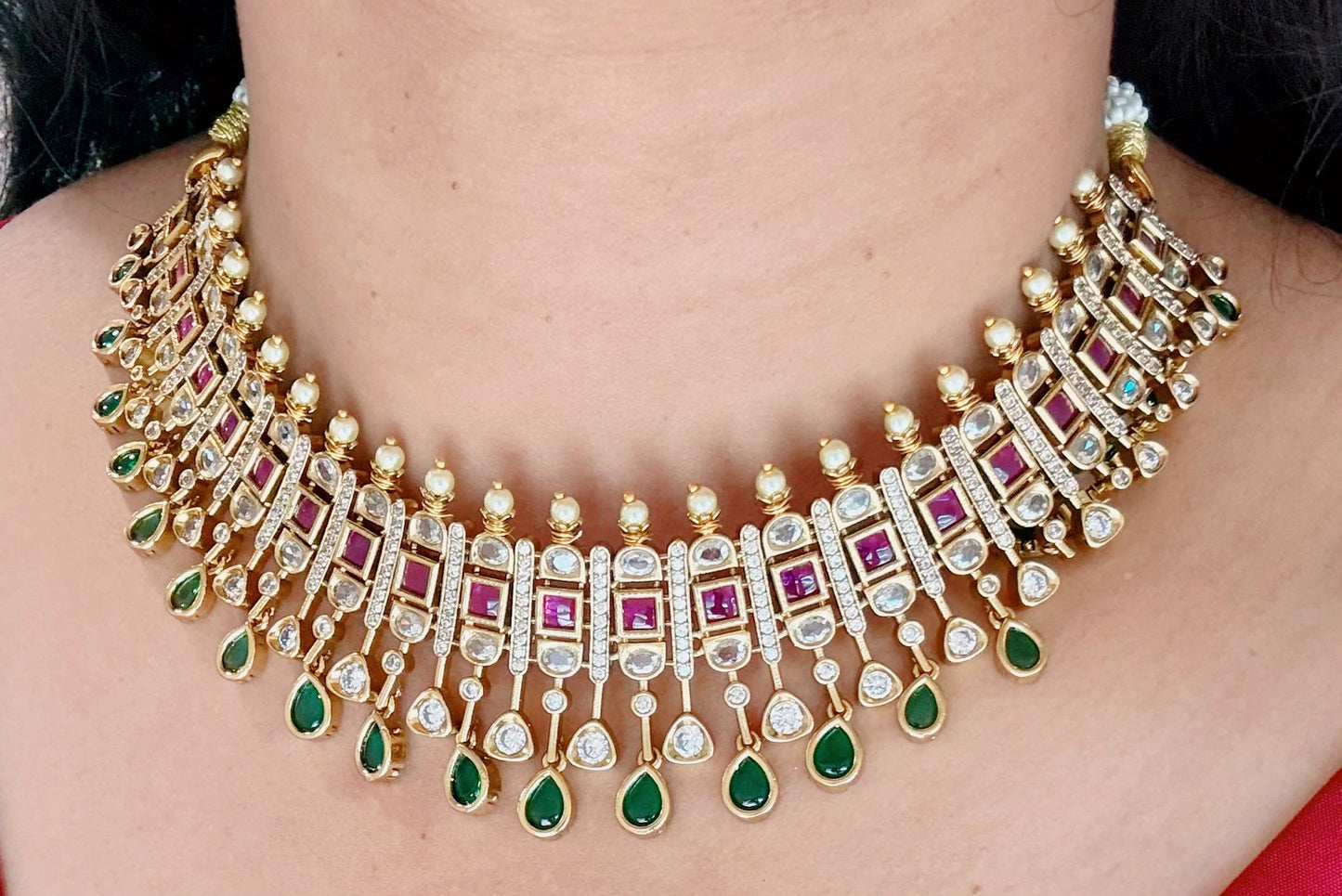 Uncut Diamond lookalike Necklace
