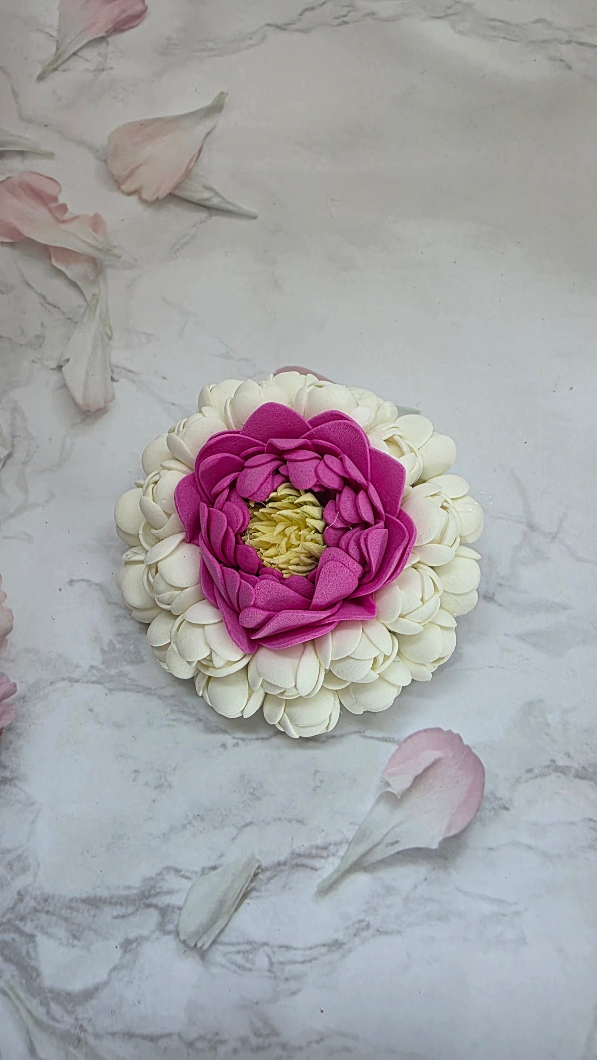 Lotus Semi bloomed jasmine flower - aligator clip