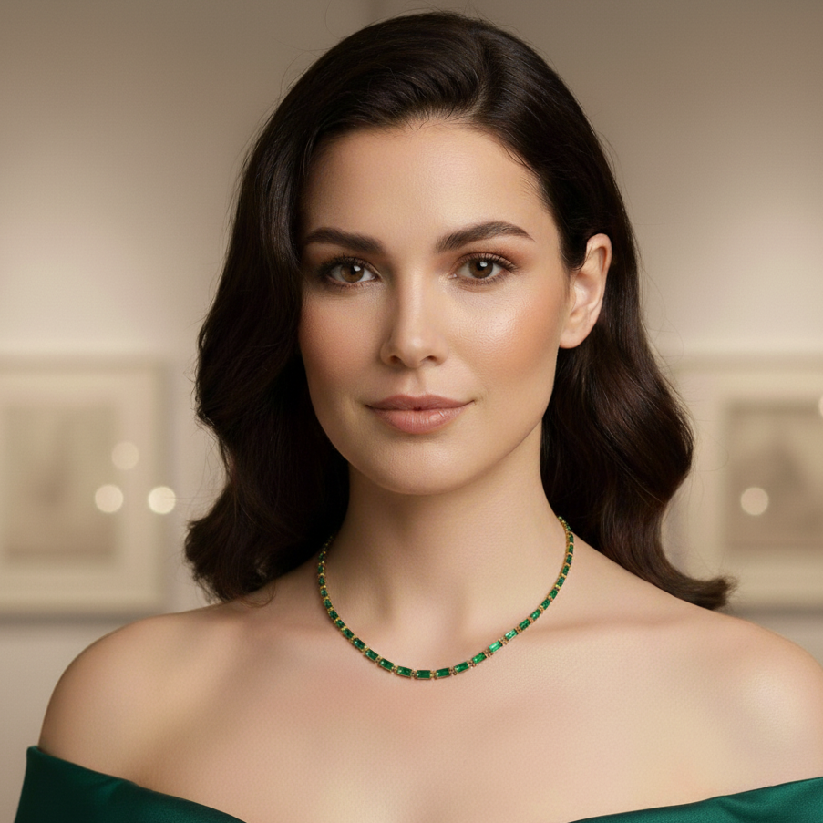 Amira Emerald Stone Necklace