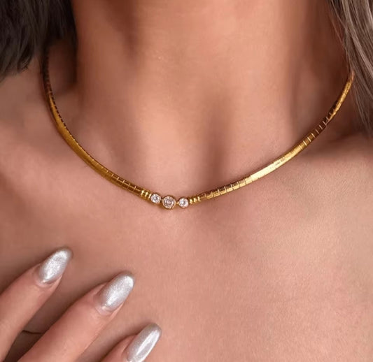 Amina Three stone Choker