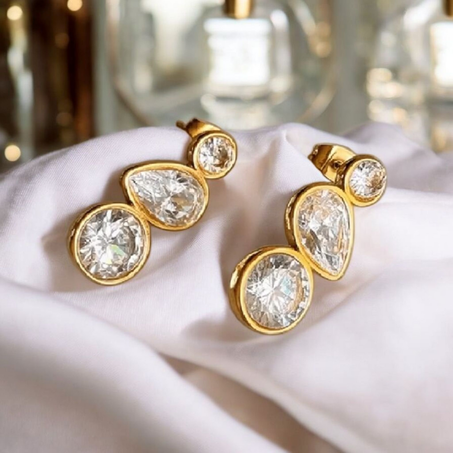 Zoya Zirconia Stone Earrings