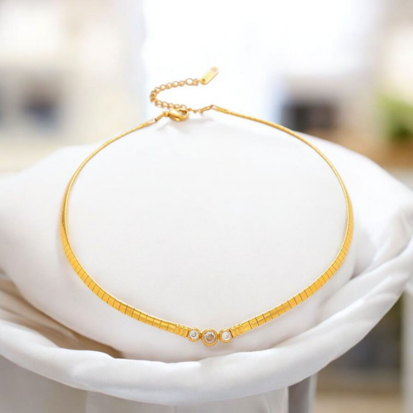 Amina Three stone Choker