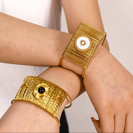 Sunstone Gold Cuffs
