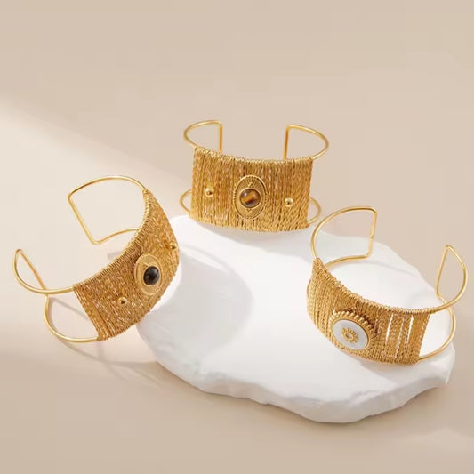Sunstone Gold Cuffs