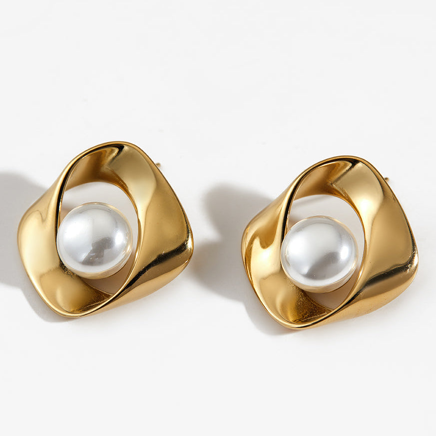 Aqua Pearl Studs