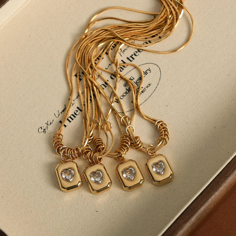 Nora Heart Stone Necklace