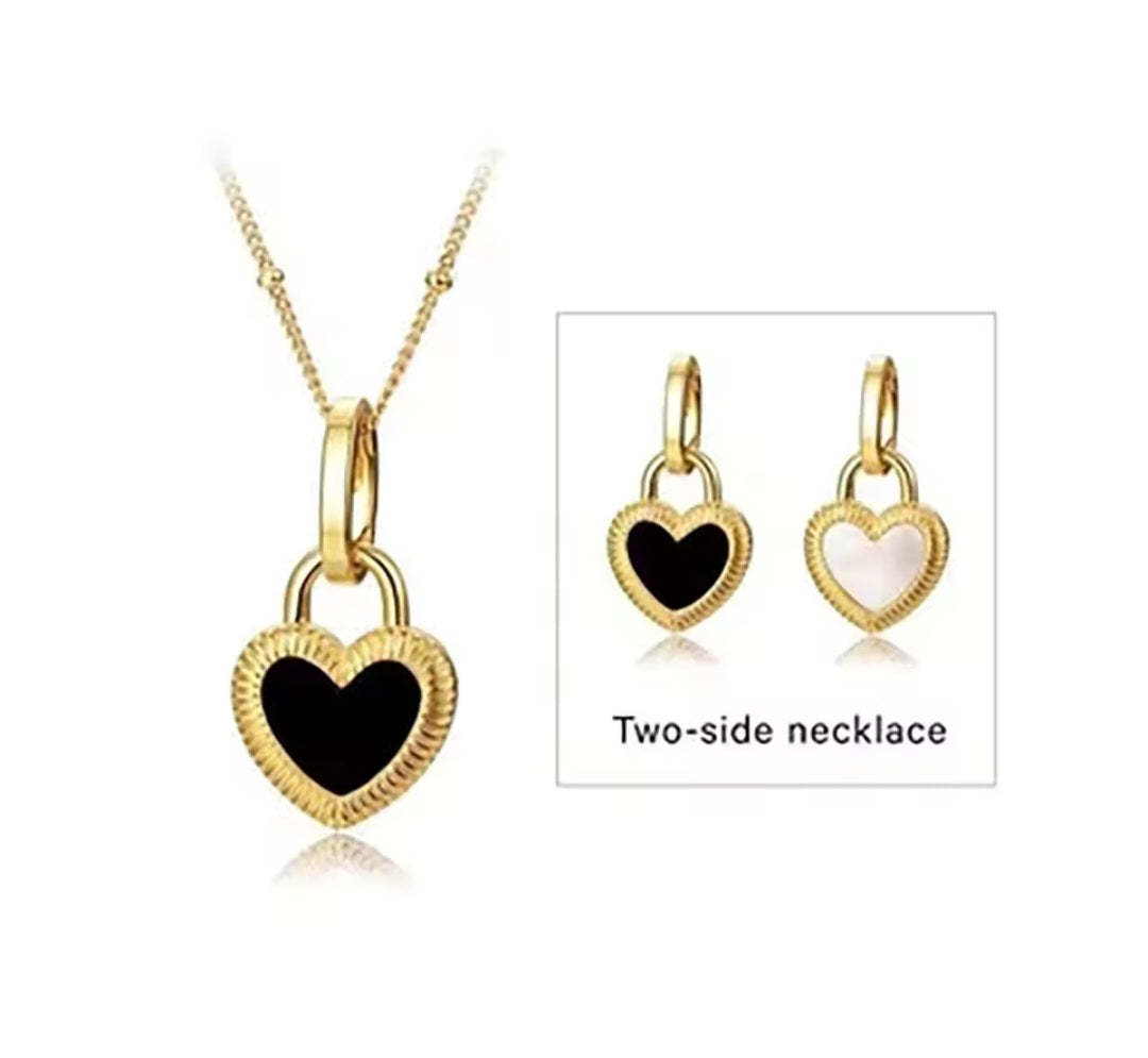 Two sided Heart Necklace