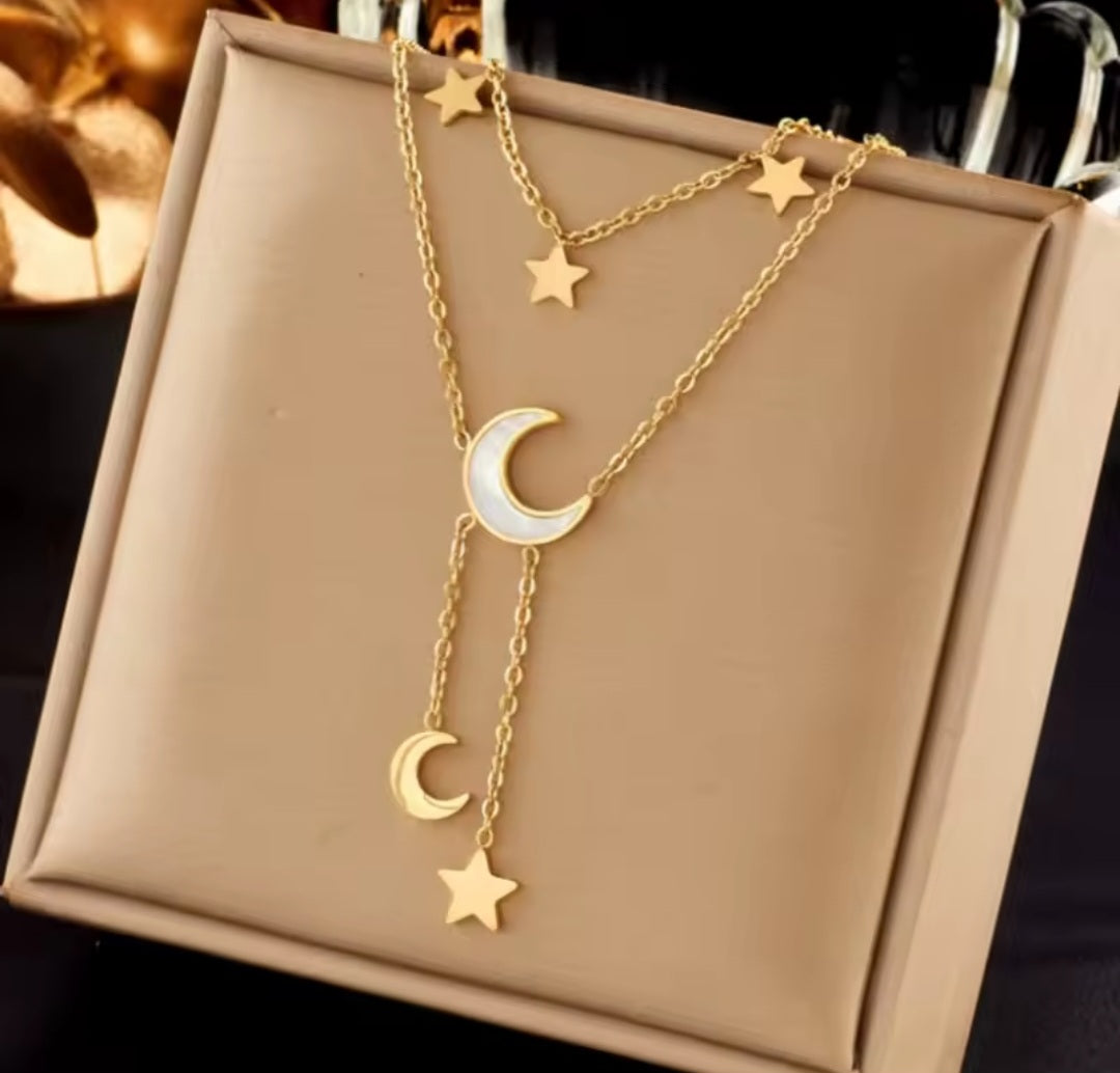 Moon Star Necklace