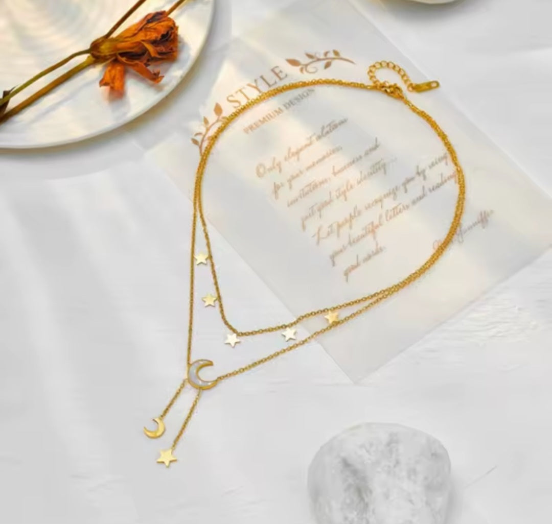 Moon Star Necklace