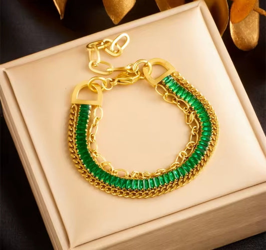 Verdant Duo layer Bracelet