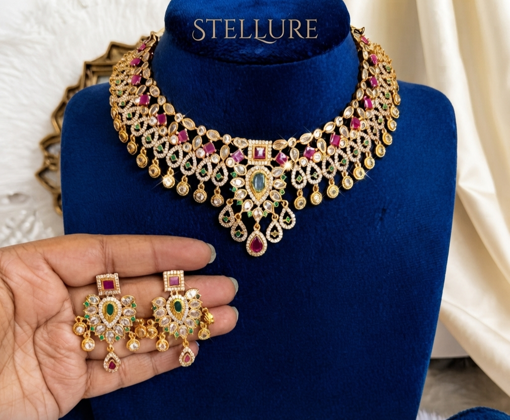 Diamond lookalike Necklace set