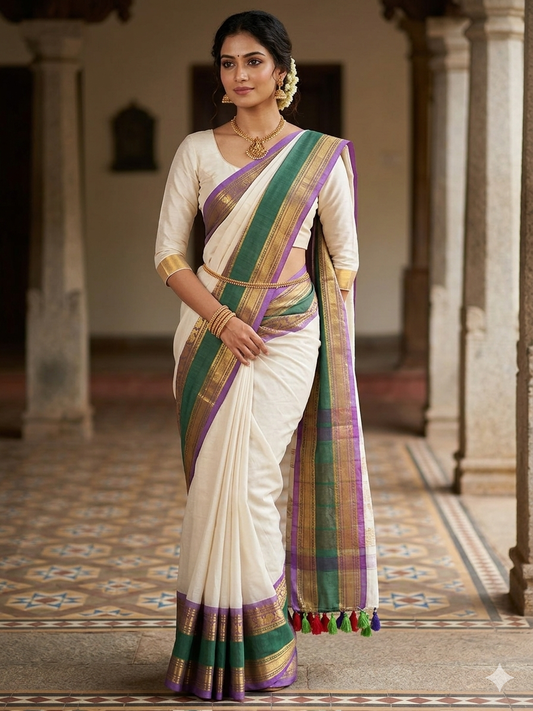 120 count Mul cotton Saree