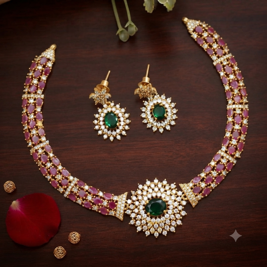Gold look alike Festive Necklace