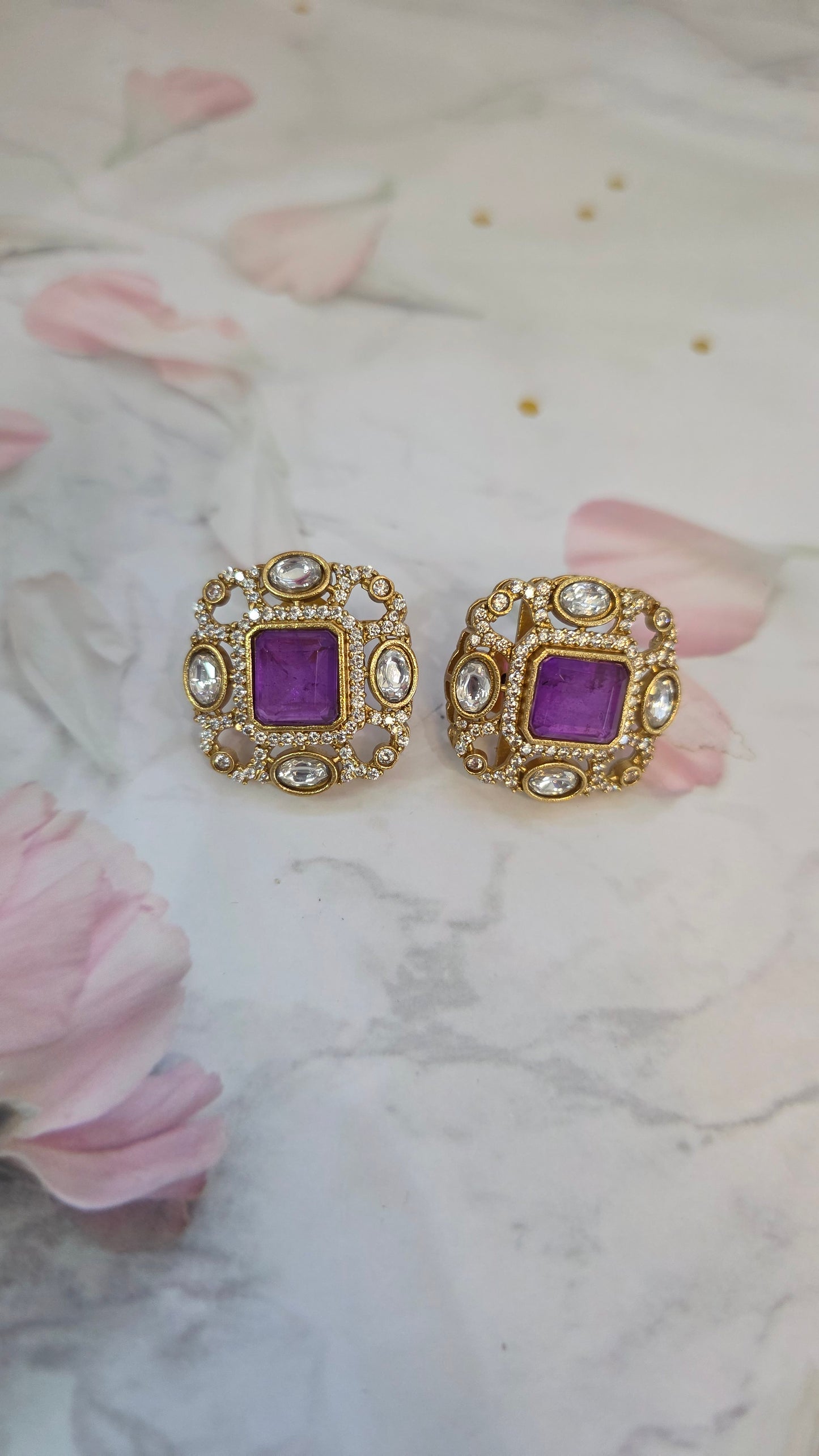 Niharika moissanite studs