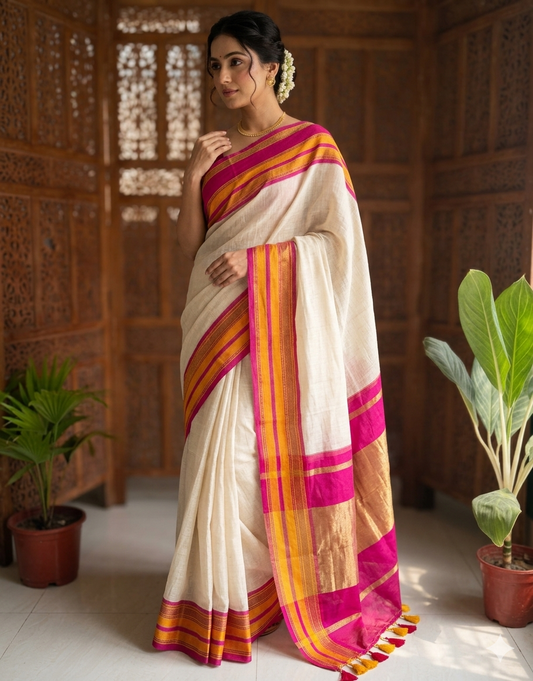 120 count mul cotton saree