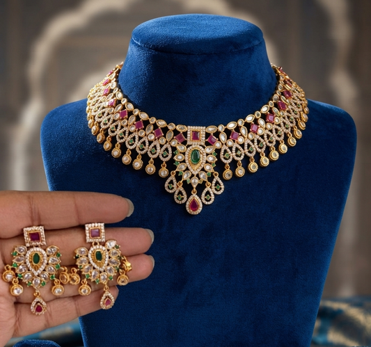 Diamond lookalike Necklace set