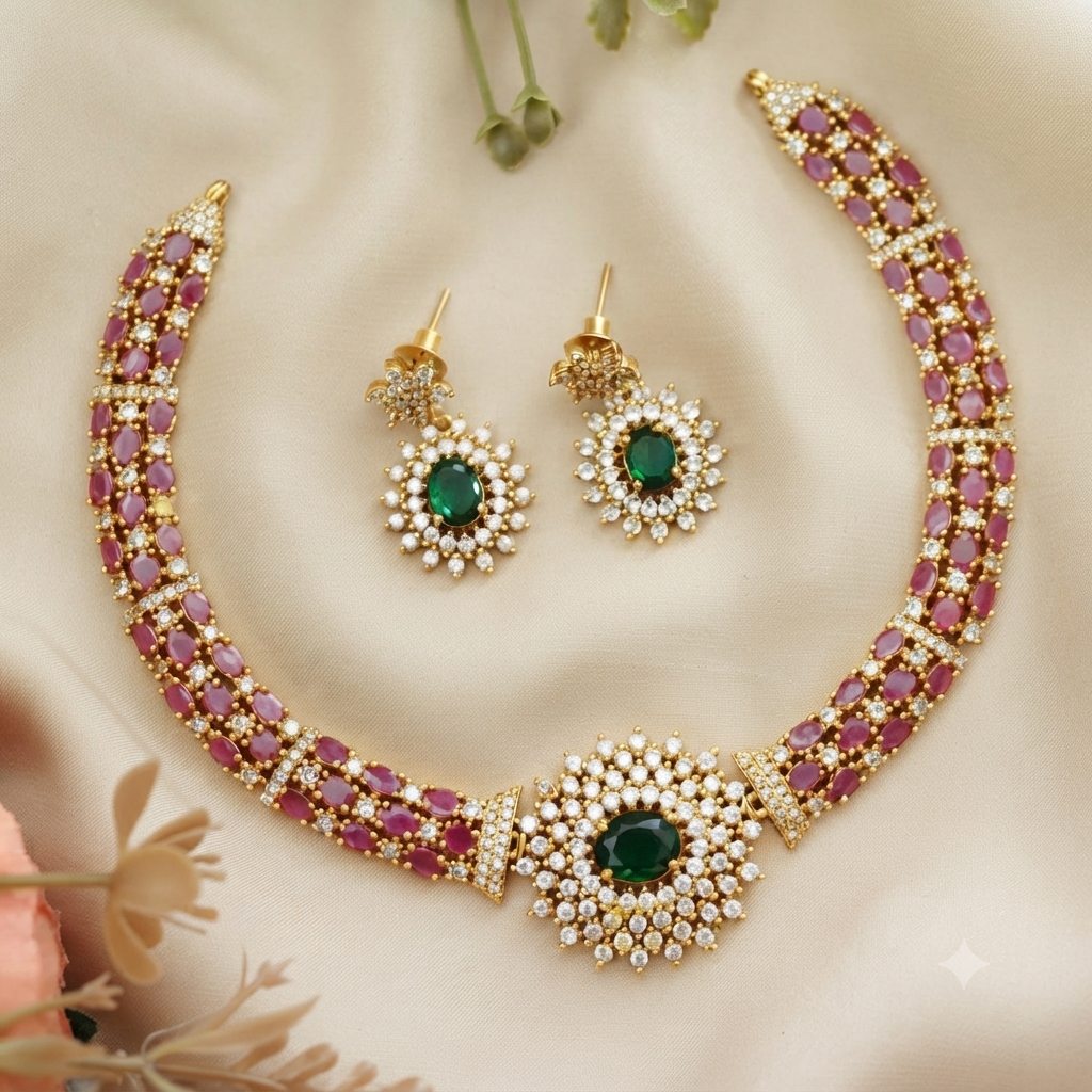 Gold look alike Festive Necklace